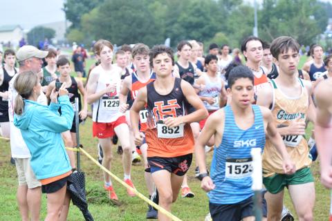 Freshman Levi Faust who finished second for Hart County and 29th overall at the North Georgia Championship Aug. 23. (Photo by Shane Scoggins)