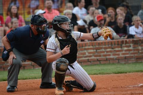 Junior catcher Erika Royston earns Athlete of the Week. (Photo by London)