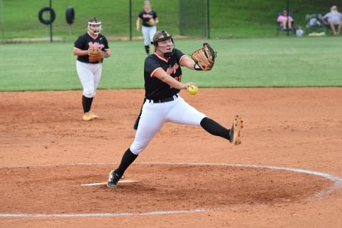 Softball’s junior pitcher Chesnee Strickland earns Athlete of the Week. (Photo by Shane Scoggins)