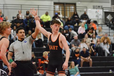 Mat Dogs’ senior wrestler Keylan Martin earns Athlete of the Week. Photo by Benjamin London.