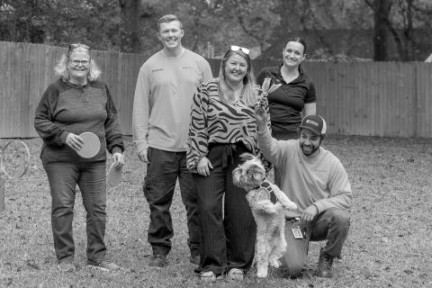In recognition of Domestic Violence Awareness Month in October, Purina, through the Purple Leash Project, helped to bring a dog park to the Northeast Georgia Council on Domestic Violence shelter that includes benches and interactive equipment for both pets and owners to enjoy while seeking shelter. Photo submitted by Lauren Baker. 