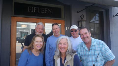 Refried Band members include (front row, L-R) Dixie Dennis, Tina Howard and Rick Jones; (back row, L-R) Wayne Bailey, Bill Pratt and Chuck Williams. Not pictured is Zack Hyde. Photo by Madison Linton.