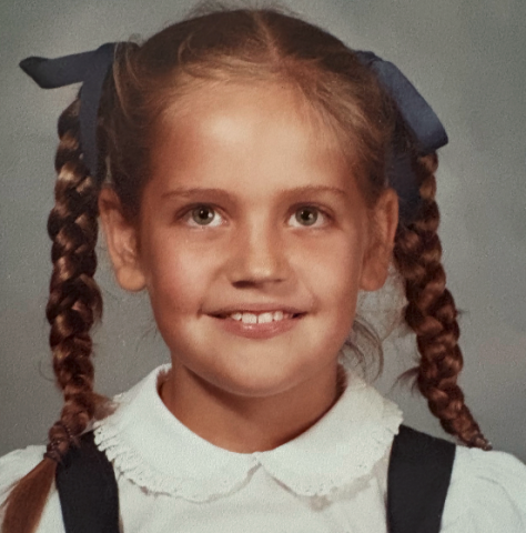 Emily was born in 1976, between her brothers, Alan and Eric. They loved teasing her and pulling her pigtails. Photo submitted by Dink NeSmith.