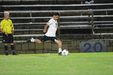 Soccer’s junior midfielder Noé Ramírez Padilla earns Athlete of the Week. (Photo by Benjamin London)
