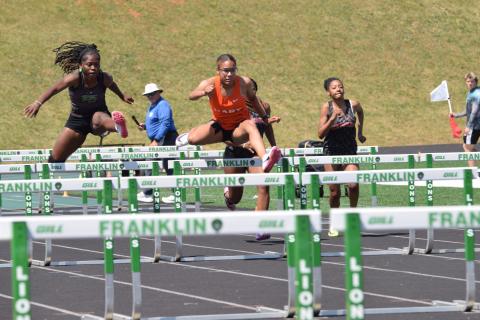 Freshman track and field athlete Cheyenne Rucker earns Athlete of the Week. Photo by Shane Scoggins.