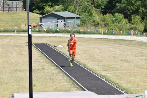 Senior  track and field athlete Luke Samples earns Athlete of the Week. Photo by Shane Scoggins.