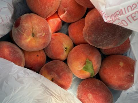 There's nothing like a bag of fresh peaches in the summer, ready to turn into peach cobbler. Photo by Rose Scoggins. 