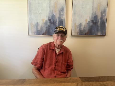 91-year-old Brookdale resident John Kight is loving life. Photo by Madison Linton.