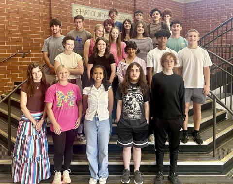 Over two dozen students from Hart County High School were recognized by the College Board National Recognition Program, and many were named AP Scholars. Several of the students are pictured above. Photo submitted by Grayson Williams. 