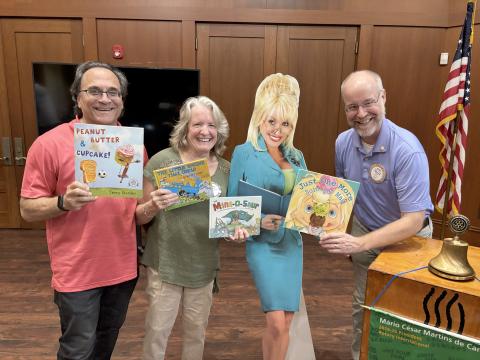 The Rotary Club of Hartwell, including former President Brian Metzger (right) has been a supporter of the Hart County Imagination Library. Photo courtesy of Laura Bramblett. 