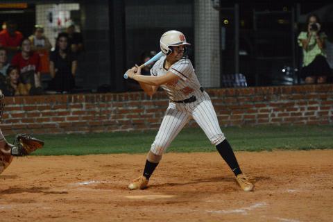 Softball’s freshman outfielder Peyton Jordan earns Athlete of the Week.  Photo by Benjamin London. 
