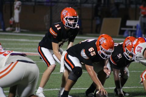 Football’s sophomore quarterback Tucker Parson earns Athlete of the Week. Photo by Grayson Williams. 