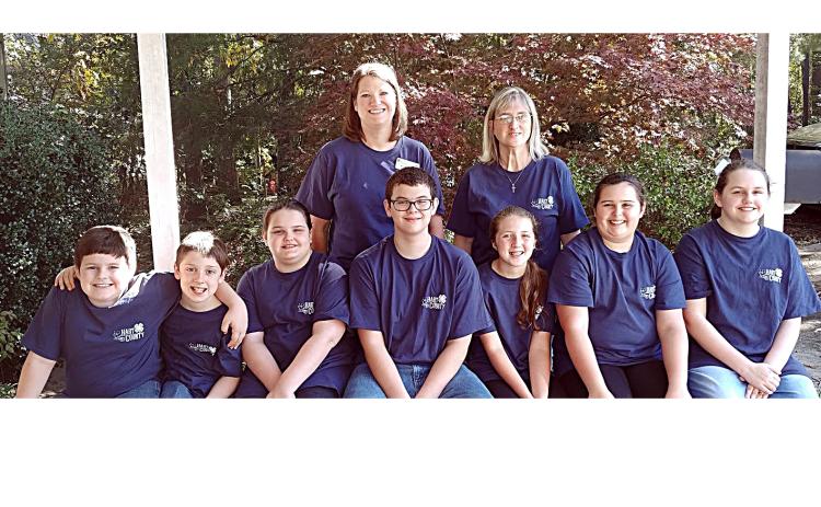 Pictured from left to right in the front row are Zeb Brister, Alex McBride, Katie Moon, Kaleb Waddell, Mary Beth White, Emma Shiflet and Lily Moon. On the back row are Michelle McClain and Amy Burns.