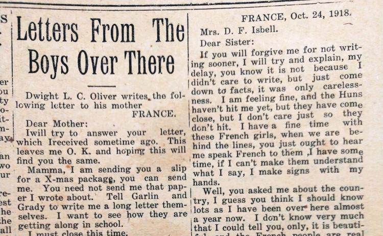 The Dec. 6, 1918 edition of The Hartwell Sun