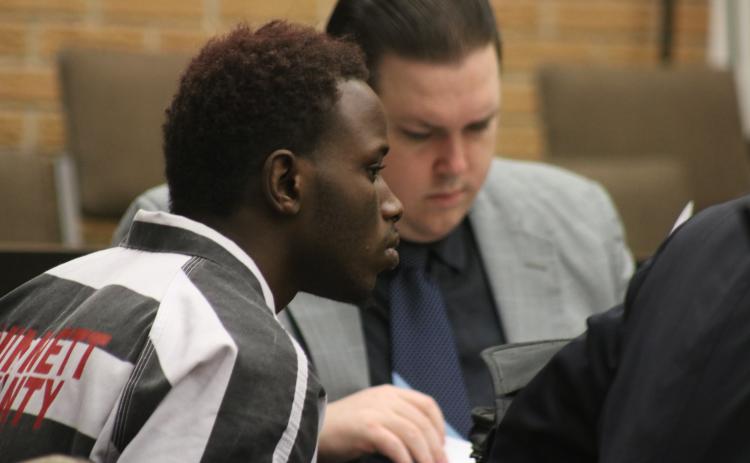 Sunshot by Grayson Williams - Larrendrick Tabor listens during a Superior Court hearing in Hart County Superior Court Tuesday, Feb. 4. Tabor is facing murder charges for his alleged involvement in a shooting Jan. 27.