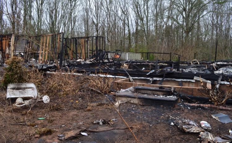 Photo submitted - The house at 998 Zipps Road is shown after it was destroyed by a fire on Feb. 28.