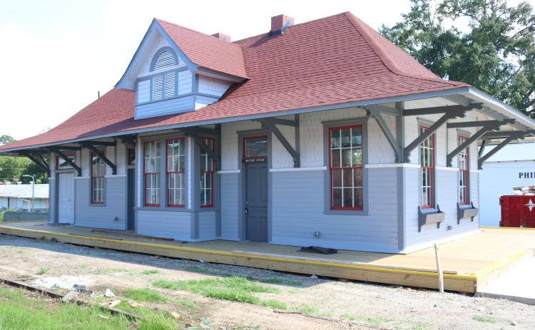 Sunshot by Grayson Williams — The Hartwell Train Depot has a new coat of paint, roof and other updates as renovations by TORCH continue to transform the downtown Hartwell building.