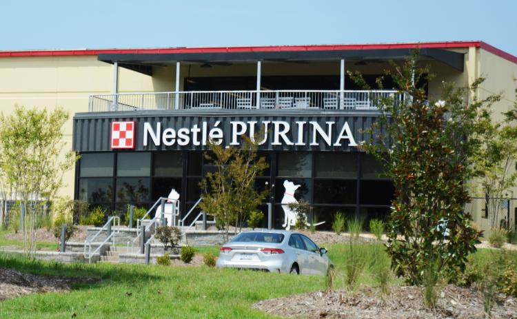 Sunshot by Michael Hall — The main entrance of the Nestlé-Purina facility in Hartwell is pictured.