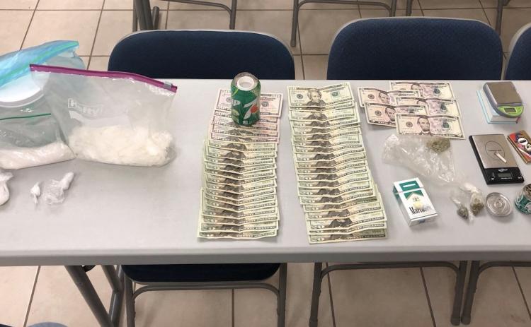Photo submitted - Drugs and money seized from a house on Rowland Hill Road are shown.