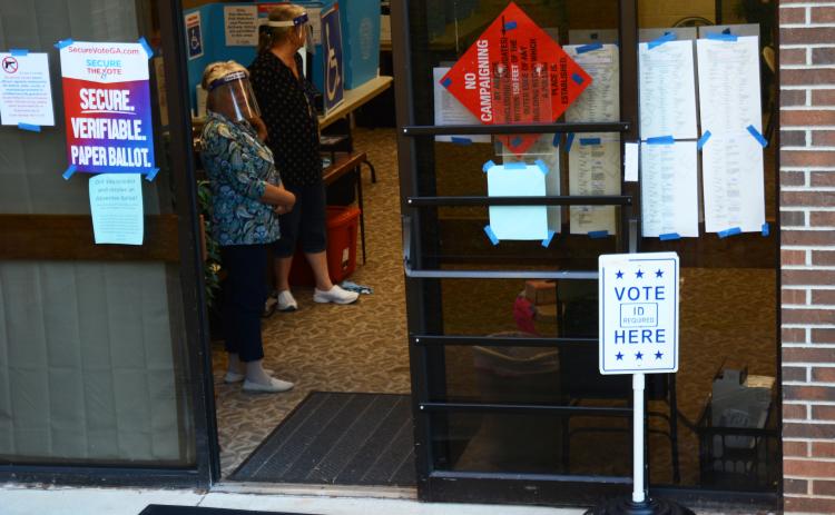 Sunshot by Michael Hall - Early voting lines moved swiftly Wednesday morning at 150 Benson Street in the basement of the Hart County Library.