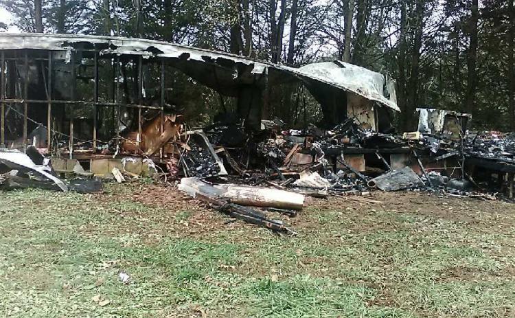 Photo submitted - The mobile home at 64 Marshal Dove Road in Hartwell burned on Dec. 6, killing its resident in the process.