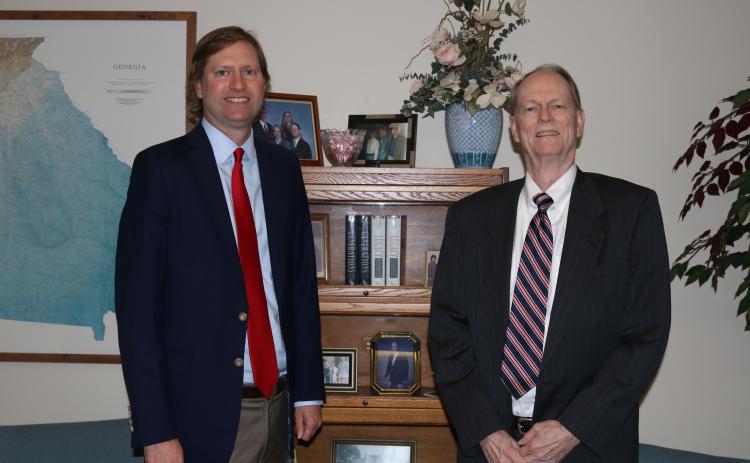 Sunshot from file - Ed Ridgway, left, and Bob Ridgway, right, pose for a photo in 2020. The firm, Ridgway and Ridgway, is celebrating its 45th anniversary this year.