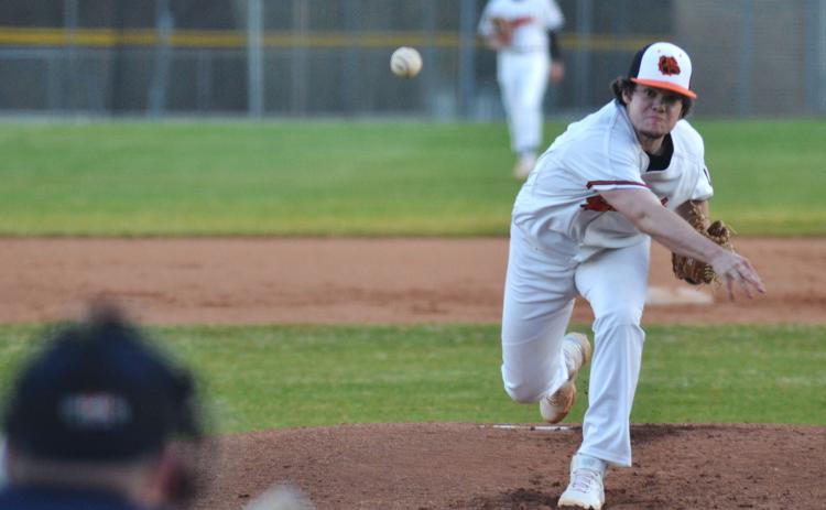 Sunshot by Michael Hall Casey Tallent deals from the mound against Elbert County on Feb. 24 at Hart County High School.