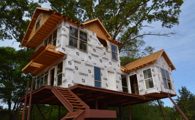 Hart County resident Santos Perez built a treehouse equipped for full residence in his back yard.