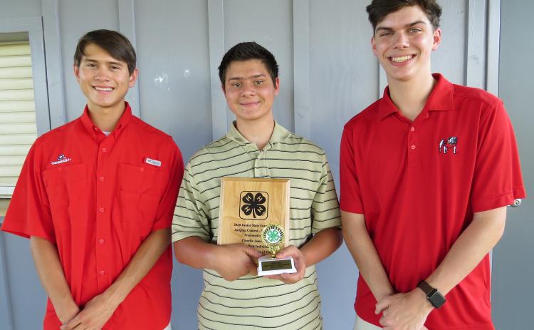 Submitted photo - Pictured left to right Ben Tellano, Charlie Jones and Adam Walters, are all recognized for placing at the Hart County 4-H annual awards program.