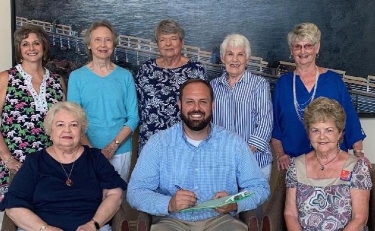 Submitted photo - Standing: Left to right, Ann Ayers, Jill Walker, Sylvia Floyd, Carolyn Burrell and Sandra Brown. Seated: Left to right, PT President Linda Harris, Mayor Johnson, and State President of the Garden Club of Georgia Peggy Tucker.