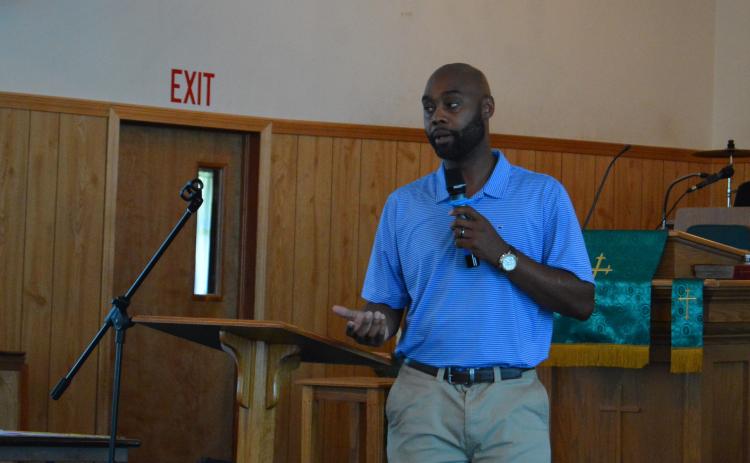 Drew Dotson/The Hartwell Sun - Georgia Initiative for Community Housing Director Jermaine Durham leads the discussion on ways the community can improve.
