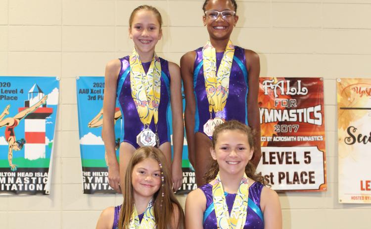 Photo Submitted - Top Row (L to R): Maddie Dault, Cheyenne Rucker. Seated: Bella Beck, Kailyn Bowers