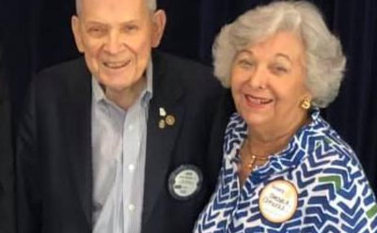 Edmunds alongside his wife at a 2019 Rotary event.