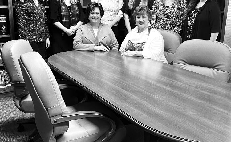 Sitting (l-r): Alesia Burch, Karen Crooms; standing: Kristi Robinson, Missy Painter, Lisa Carmichael, Lauren Cobb, Mitzi Jordan and Ruth Hein. Not pictured - Jennifer London.