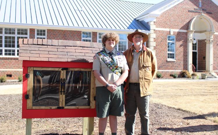 McDuffie alongside is father Jeff and his Eagle Scout project.