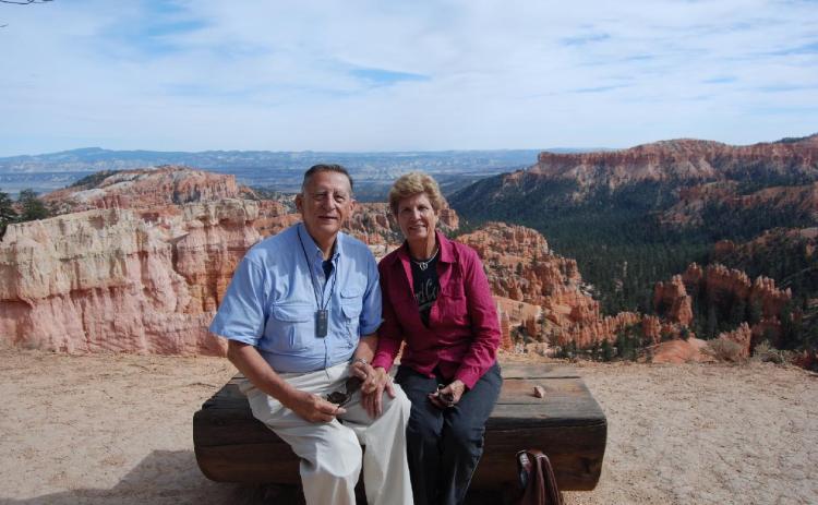 Joe and Patricia Whittemore at the Grand Canyon, one of their many bucket list check-offs.