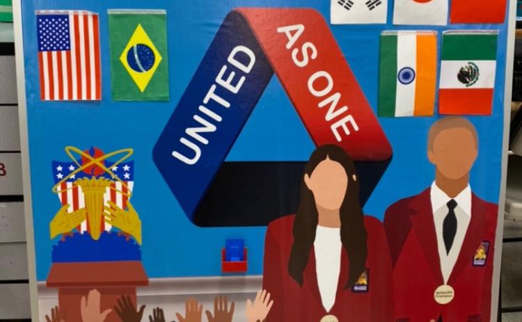 The first place-winning bulletin board created by Hart County High School SkillsUSA competitors.