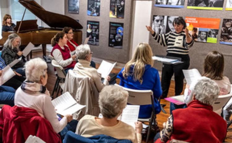 The Hart County Community Chorus rehearses for its next performance, “A Celtic Spring” to be held April 21.