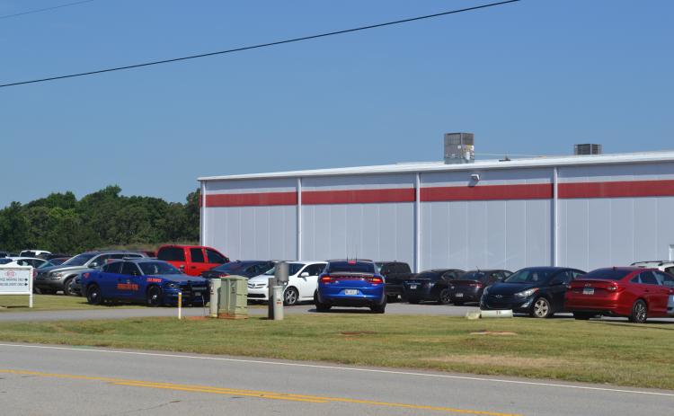 Georgia State Patrol blocks the entrance of Ritz near Lavonia, June 20, after the facility received shooting threats.