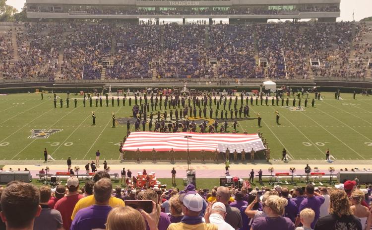 The scene from the 50-yard line at Dowdy Ficklen Stadium in Greenville, North Carolina where East Carolina hosted South Carolina in 2021. The 20-17 Gamecock win, settled on a field goal as time expired, is the type of thrilling regional matchup currently being threatened by realignment.