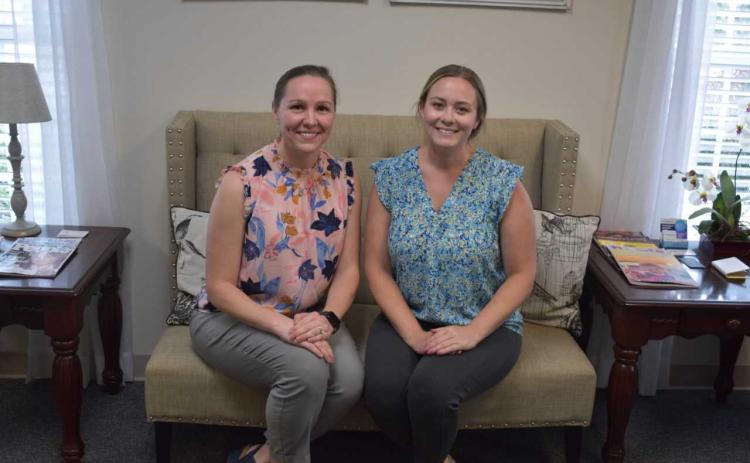 Dr. Michelle Seawright, left, and Brittany Lewis FNP inside the Whole Hart Wellness office.