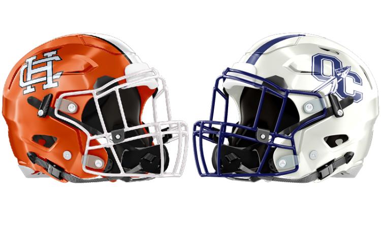 Hart County helmet (left) and Oconee County helmet (right).