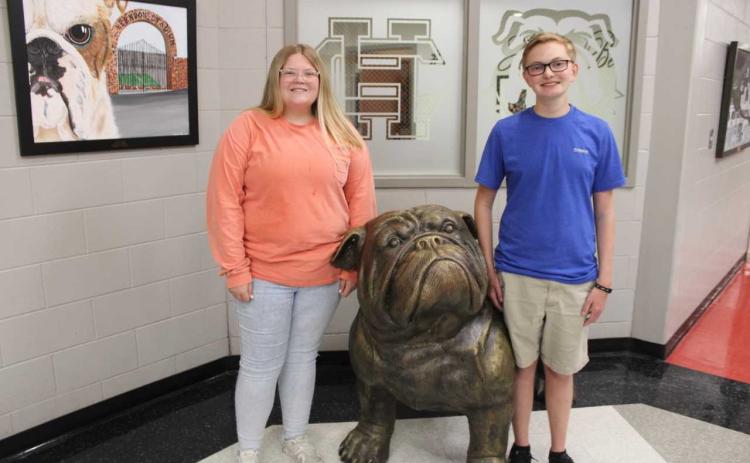 Peyton Gaines, left, and Hudson Milner, right, are pictured after being selected by State Superintendent Richard Woods to serve on his 2022-2023 Student Advisory Council.