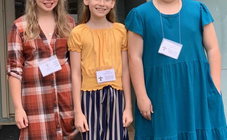 Hartwell Elementary Participants (l to r): Morgan Johnson, Kennedi Pennington, Georgia Shiflet (not pictured—Teon Allen).