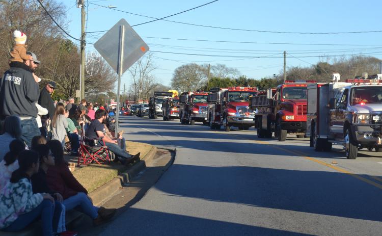 The Hartwell Christmas Parade pictured last year in 2021, is set to being this year at 4:00 p.m. this year.