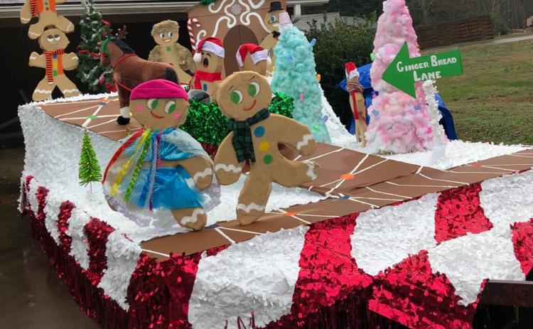 Pictured above is the Rock Springs Baptist Church float, one of many that traveled through the streets of Hartwell during Sunday’s annual Christmas Parade.