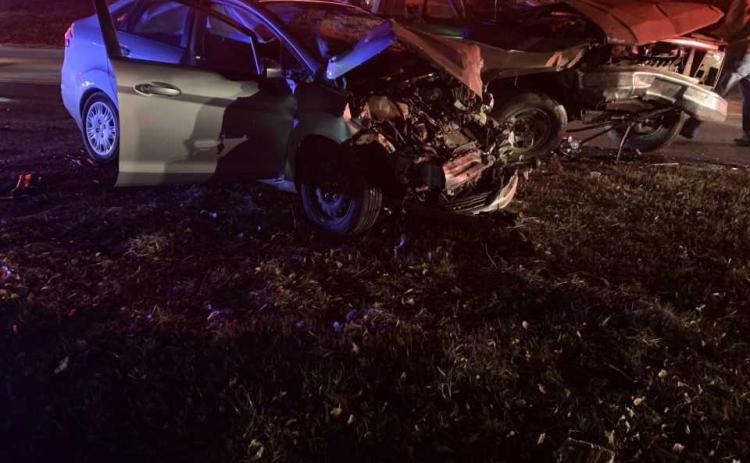 Emergency workers respond to an accident along Reed Creek Highway on Friday. There were injuries in the accident pictured above but no deaths. Two were killed in a single-vehicle wreck along Royston Highway on Monday.