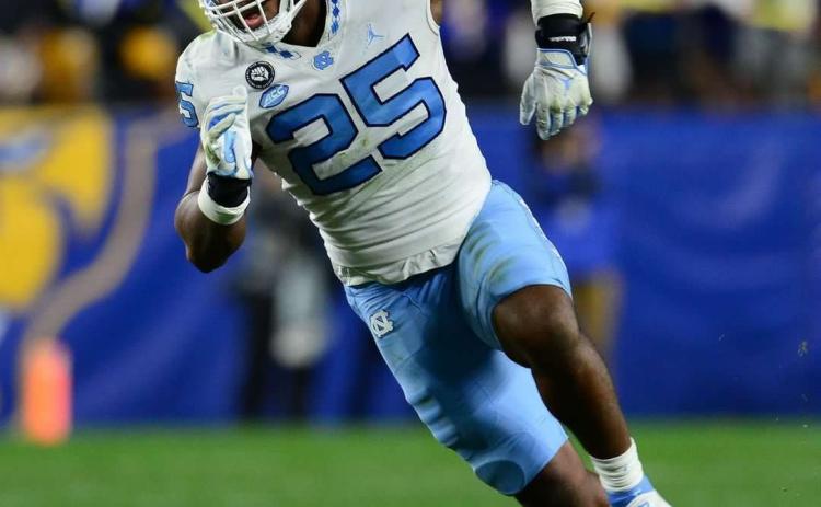 North Carolina’s junior defensive end Kaimon Rucker named 3M Stem Scholar Athlete.