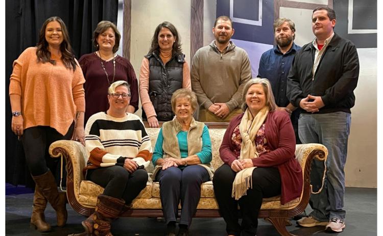 Hart County Community Theatre representatives pictured include (front row, L-R) Lani Sessoms, Kay Cleveland, Leigh Burns, FTI Director, (back row, L-R) Elizabeth Williams, Donna McDowell, Karen Gravel, FTI Architect, Sean Moxley, FTI supplied contractor , Jeff Hearn, Christopher Milford. Not pictured are Kevin Thompson and Kerri Wright Pruitt.