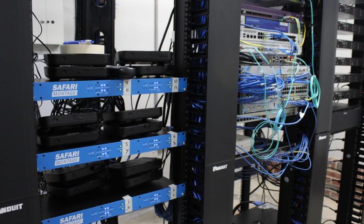 Hart County Charter System has been awarded a $100K Rural Technology Grant. Pictured above is the IT Room.